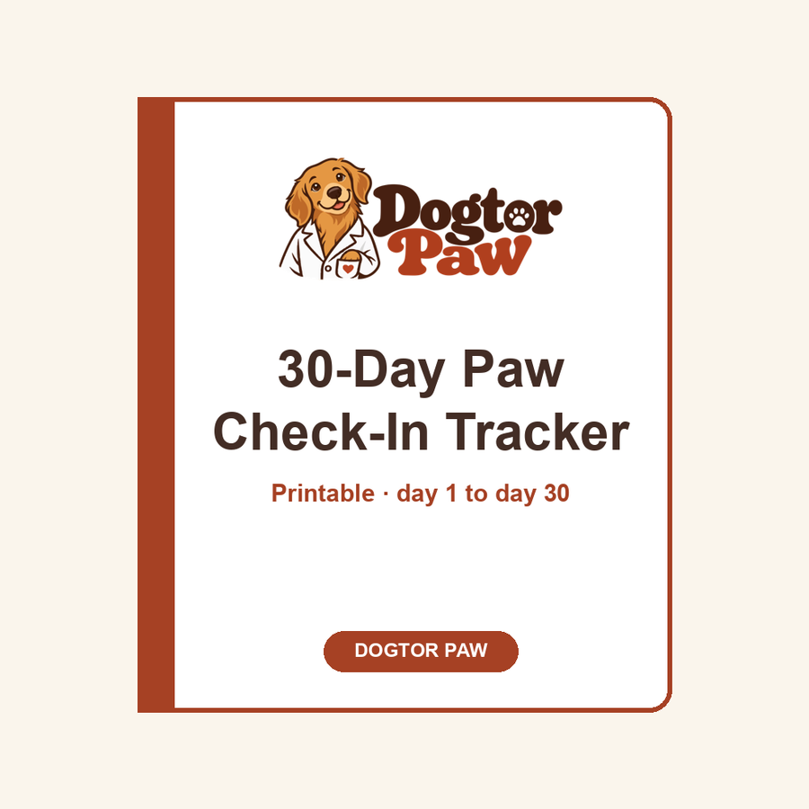 30-Day Paw Check-In Tracker
